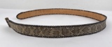 Montana Rattlesnake Skin Cowboy Belt