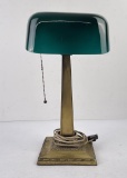 Antique Emeralite Bankers Student Lamp