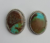 Navajo Chee Sterling Silver Turquoise Earrings