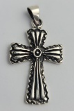 Mexico Sterling Silver Cross Pendant