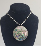 Taxco Sterling Silver Abalone Necklace