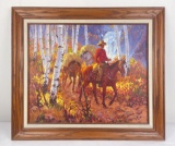 John Jones Cowboy Oil on Canvas Painting