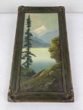 Antique Mount Hood Roadside Tourist Painting