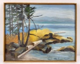 Henry Island Washington Oil on Board Painting