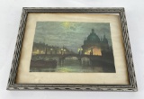 Antique European Canal Print