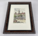 Munich Germany Hand Tinted Engraving