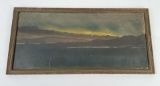 Montana Flathead Lake Oil on Board Painting