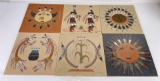 Lot of 6 Navajo Indian Sand Paintings