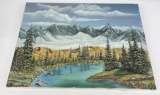 Glacier Park Montana Oil on Canvas Painting