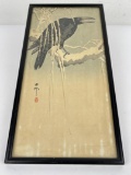Ikeda Koson Blackbird in snow Woodblock Print