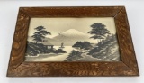 Antique Japanese Mt Fuji Painting