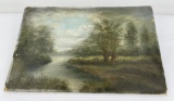 Hudson River School Painting Signed