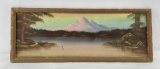 Antique Mt Rainier Tourist Plein Air Painting