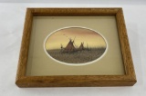 George Wise Indian Teepee Watercolor Painting