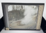 Mud Geyser Yellowstone Park Magic Lantern Slide