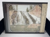 Gibson Falls Yellowstone Park Magic Lantern Slide