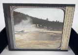 Giantess Geyser Yellowstone Park Lantern Slide