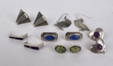 Group of Sterling Silver Gemstone Earrings