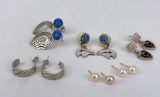 Group of Sterling Silver Gemstone Earrings