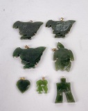Lot of Nephrite Jade Chinese Pendants