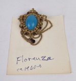 Vintage Florenza Etruscan Revival Brooch