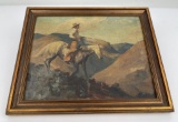Shorty Shope Cowboy on Horseback Painting