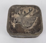 Silver Plate Elk Trinket Box