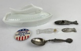 Group of Assorted Antique Fishing Items