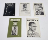 Vintage Malcolm X Books Pamphlets