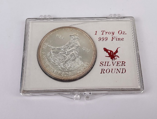 1985 The American Prospector Silver Round