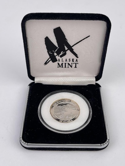 Eagle Medallion Alaska Mint Silver Proof