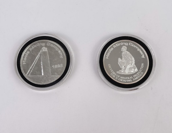 2 Hecla Mining Company Silver Rounds