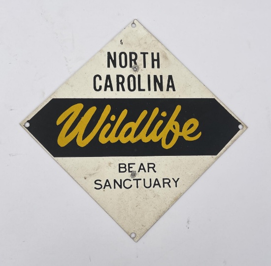 North Carolina Wildlife Bear Sanctuary Sign