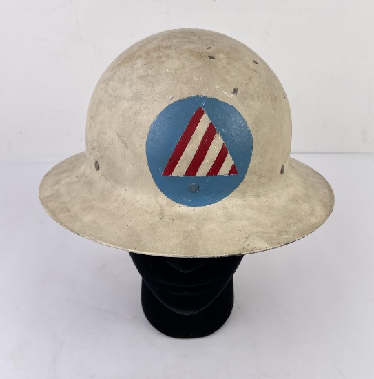 Post WW2 US Civil Defense Helmet Air Raid