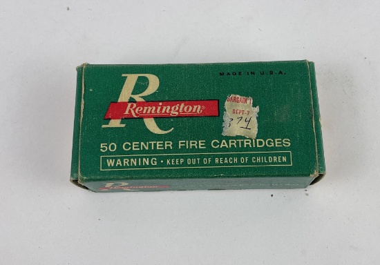 Box of Remington .25 50gr Pistol Ammo