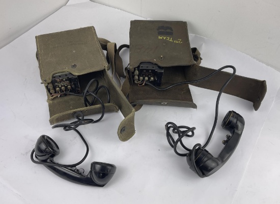 Pair of Korean War Field Phone