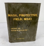 Deadstock M9A1 Gas Mask in Can Size Large
