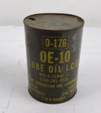 1964 1 Quart Army Oil Can OE-10 Jeep