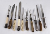 Collection of Antique Carving Knives