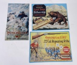 Lot of 3 Winchester Remington Tin Signs