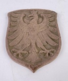 WW1 German Imperial Eagle Pottery Plaque