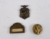 Group of Military Badges Ship Building