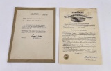 WW2 US Army Promotion Document