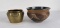 Pair of Studio Pottery and Brass Bowls