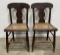 Antique Country Grain Painted Cane Seat Chairs