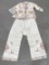 Antique Chinese White Silk Robe and Pants