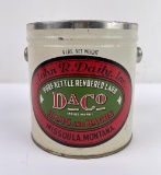 John Daily Missoula Montana Lard Tin