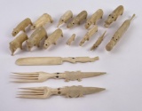 Group of Antique African Bone Animals