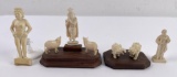 Group of Antique Carved Bone Figures