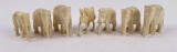 Group of Antique African Bone Elephants